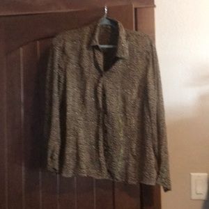 Sheer leopard blouse